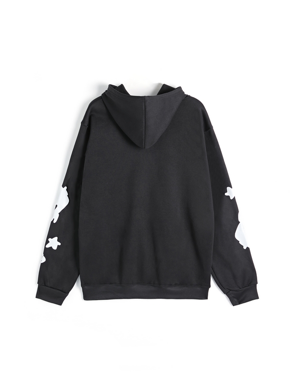 Kapuzenpullover mit Stern-Buchstaben-Print für Herren-1