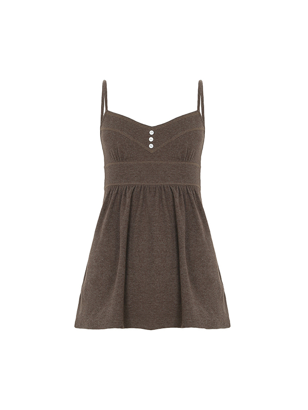 Vintage Cami Top mit Riemchen und enger Taille-4